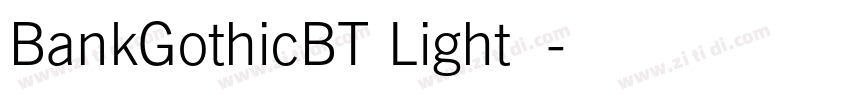 BankGothicBT Light 亮字体转换